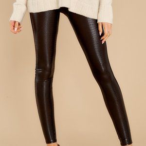 Spanx Croc Skin Leather Leggings